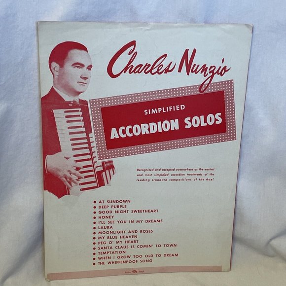 Santa Claus Is Comin' To Town Feist Simplified Accordion Solo 1940s Sheet Music - Picture 3 of 6